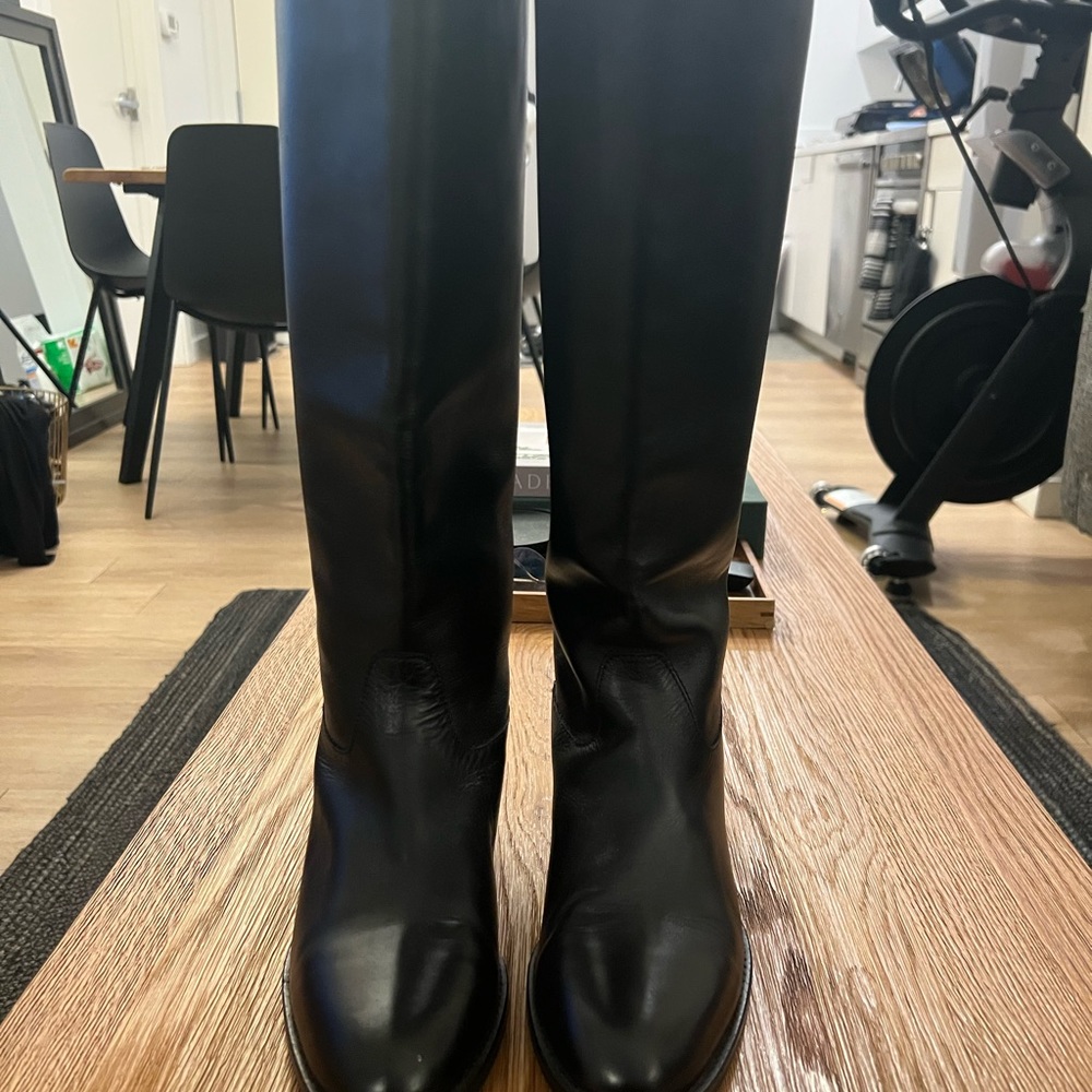 J. Crew Field Boots - Like New ! Black 9